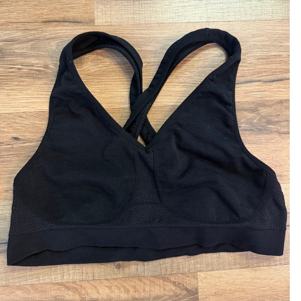 Ibex Merino Wool Sports Bra Seamless Activewear Light/Med Support One Bag